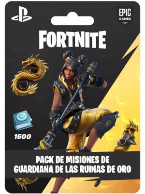Fortnite Paquete Guardiana de las Ruinas de Oro - PS4